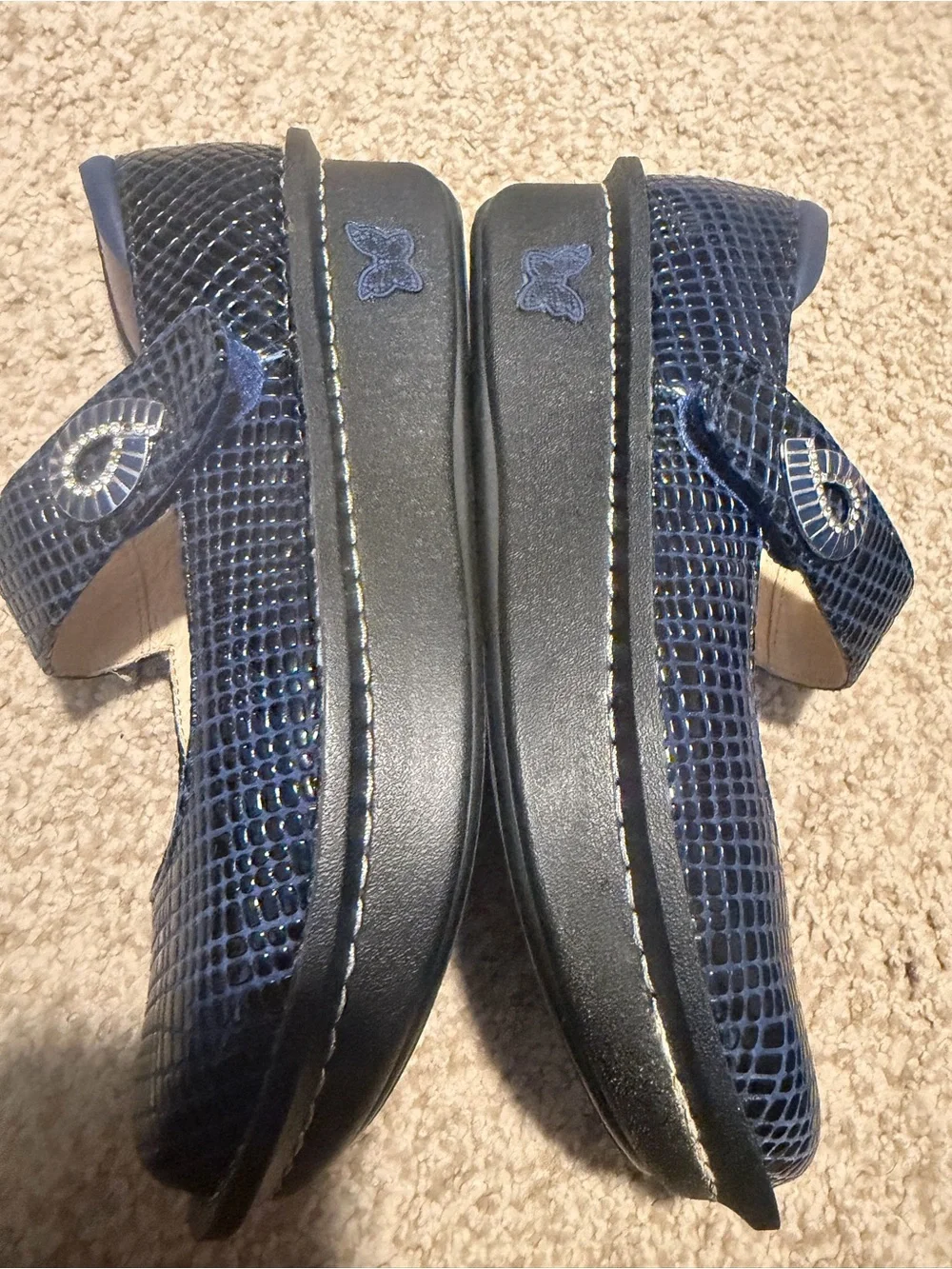 Clarks Black blu Plaid Slip On Preppy Loafers Sz 35 casual twee coquette comfy